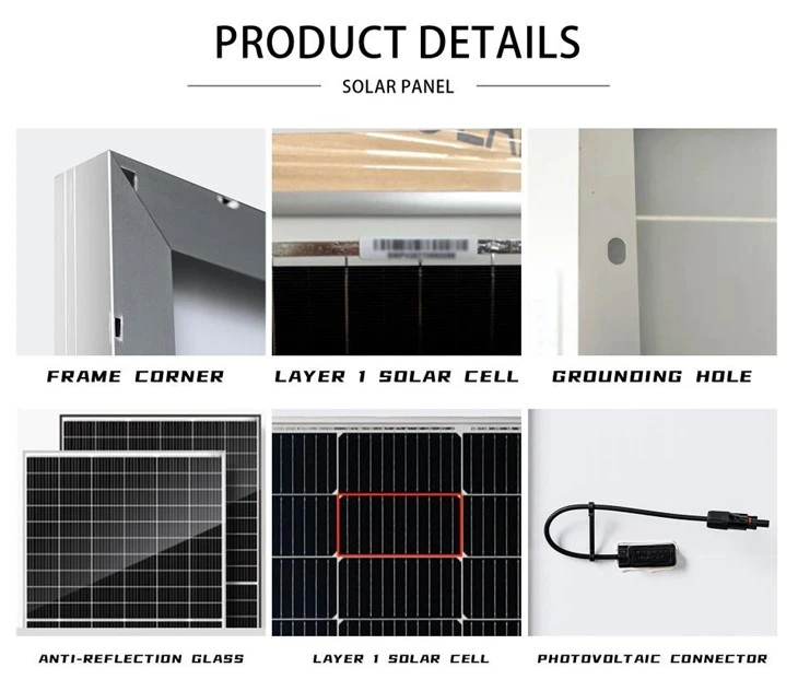 Contemporary Double Glass Solar Panel 580W